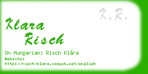 klara risch business card